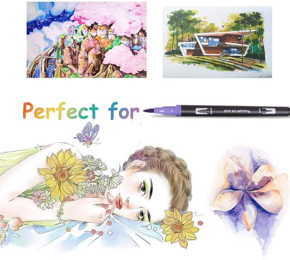 Dual Tip Brush Pens Art Marker Pens Dual Tip Brush Pens Art Marker Pens