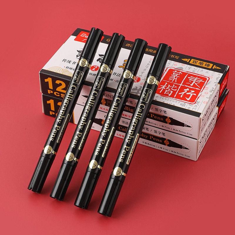 Dual Tip Calligraphy Brush Pen Set (3pcs)