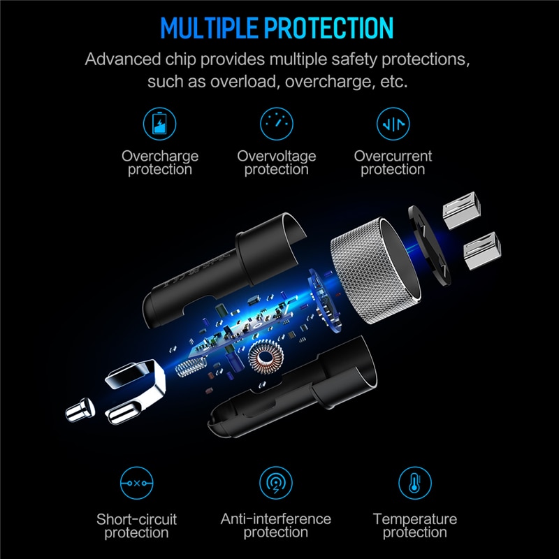 Dual USB Digital Display Car Charger Dual USB Digital Display Car Charger