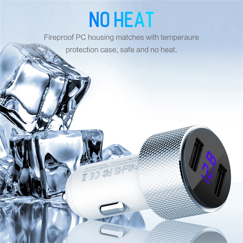 Dual USB Digital Display Car Charger Dual USB Digital Display Car Charger