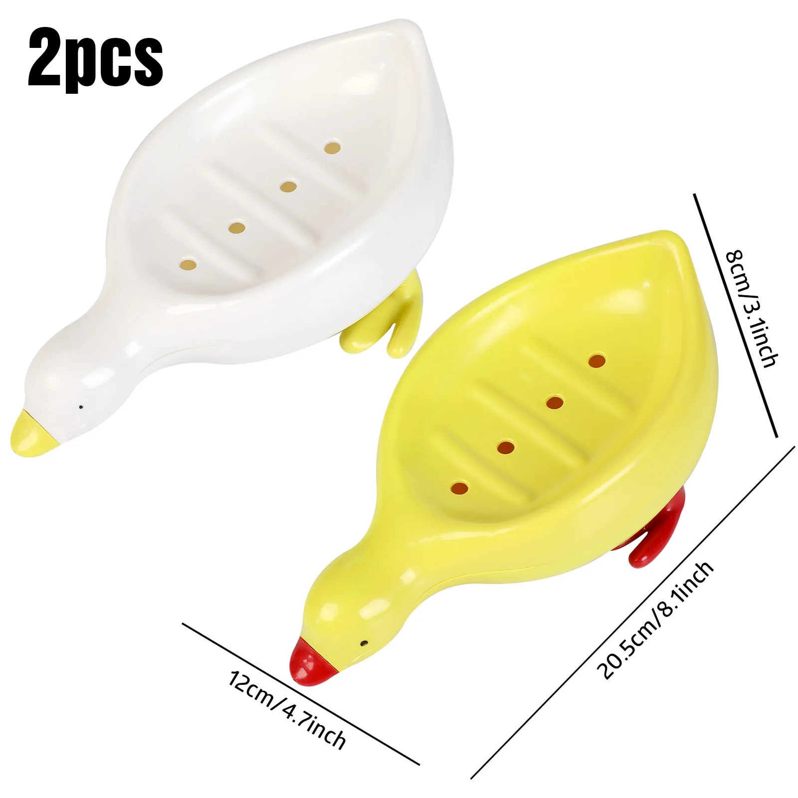 Duck Soap Dish Cartoon Soap Dish Duck Shape Soap Box Drainable Soap Holder Soap Container Soap Dish For Tray Bathroom