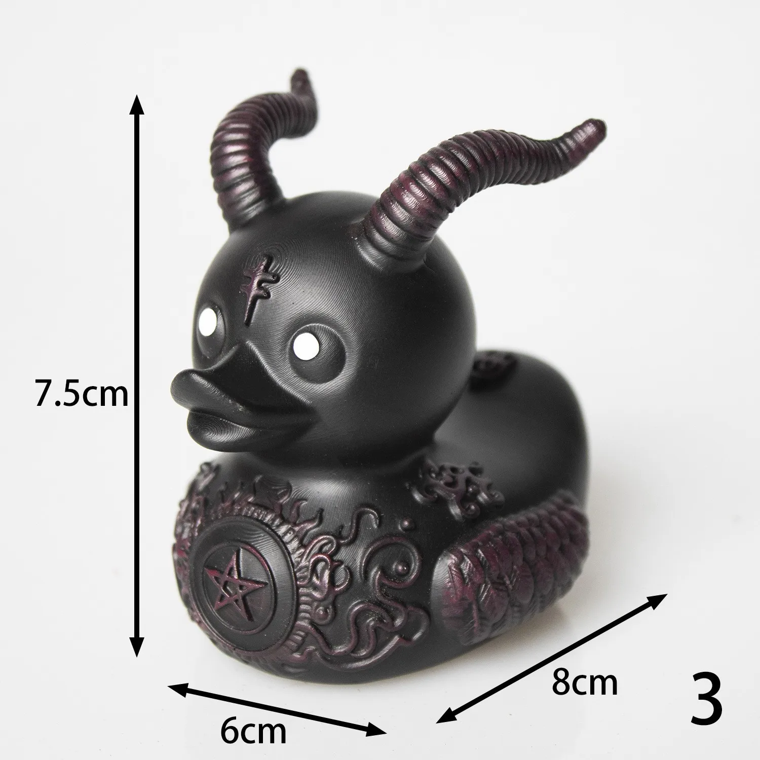 Duck Statue Gothic Sculpture Punk Animal Figurine Resin Desk Decoration Collectible Figurines Satan Duck Tabletop