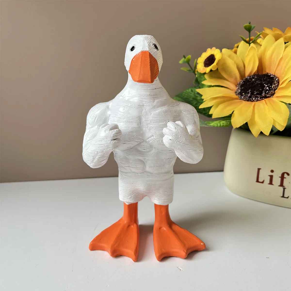 Duck Statue Ornament Funny Muscle Duck Statue Decoration Resin Crafts Sculpture Ornament Decoration Duck Statue Ornament Funny Muscle Duck Statue Decoration Resin Crafts Sculpture Ornament Decoration