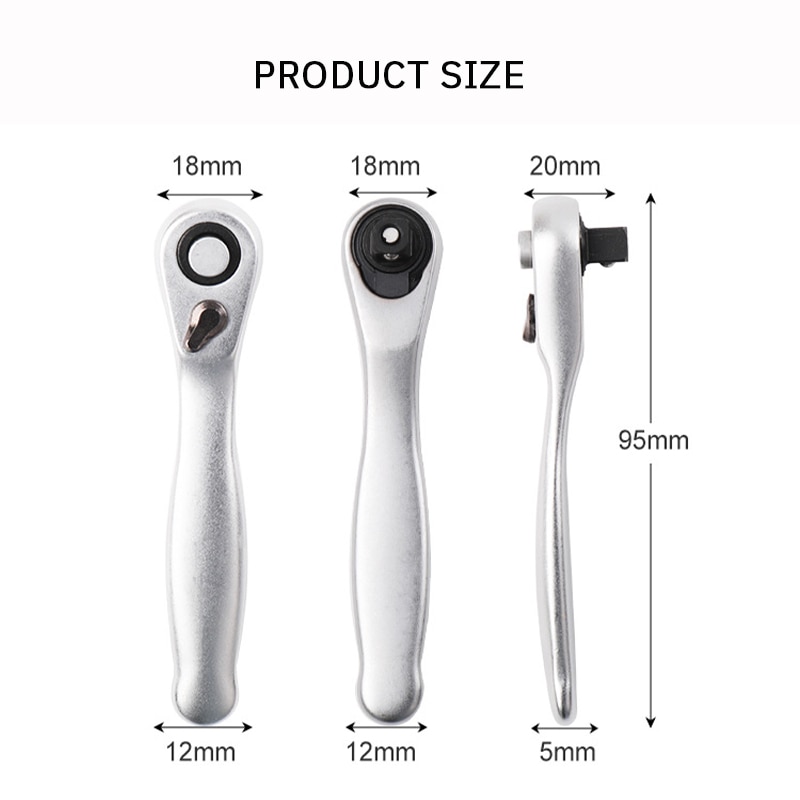 Durable High Hardness Mini 72 Teeth One Fourth Ratchet Wrench Quick and Effort Saving Wrench Socket Ratchet Wrench