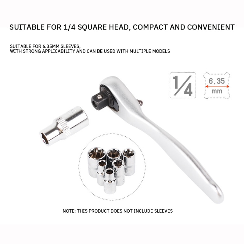 Durable High Hardness Mini 72 Teeth One Fourth Ratchet Wrench Quick and Effort Saving Wrench Socket Ratchet Wrench