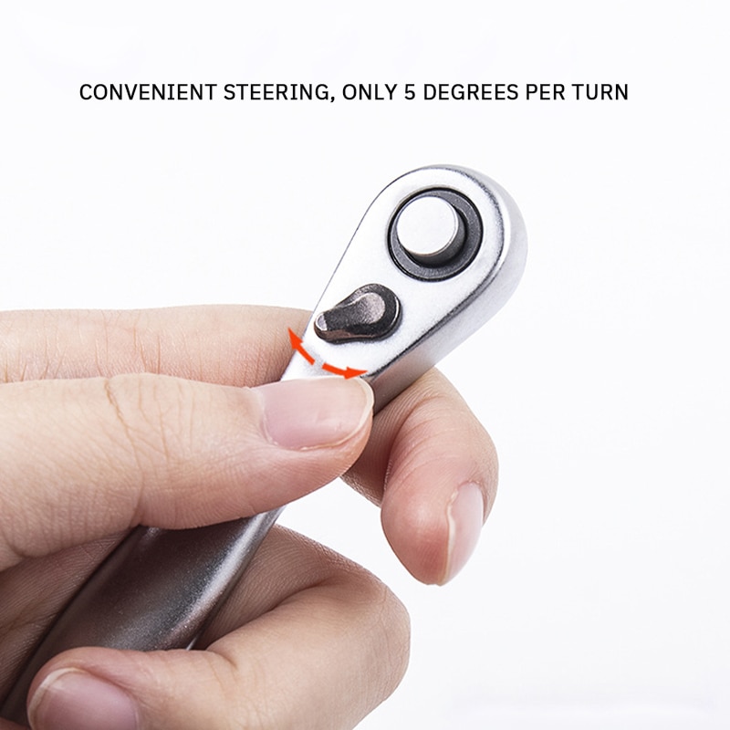 Durable High Hardness Mini 72 Teeth One Fourth Ratchet Wrench Quick and Effort Saving Wrench Socket Ratchet Wrench