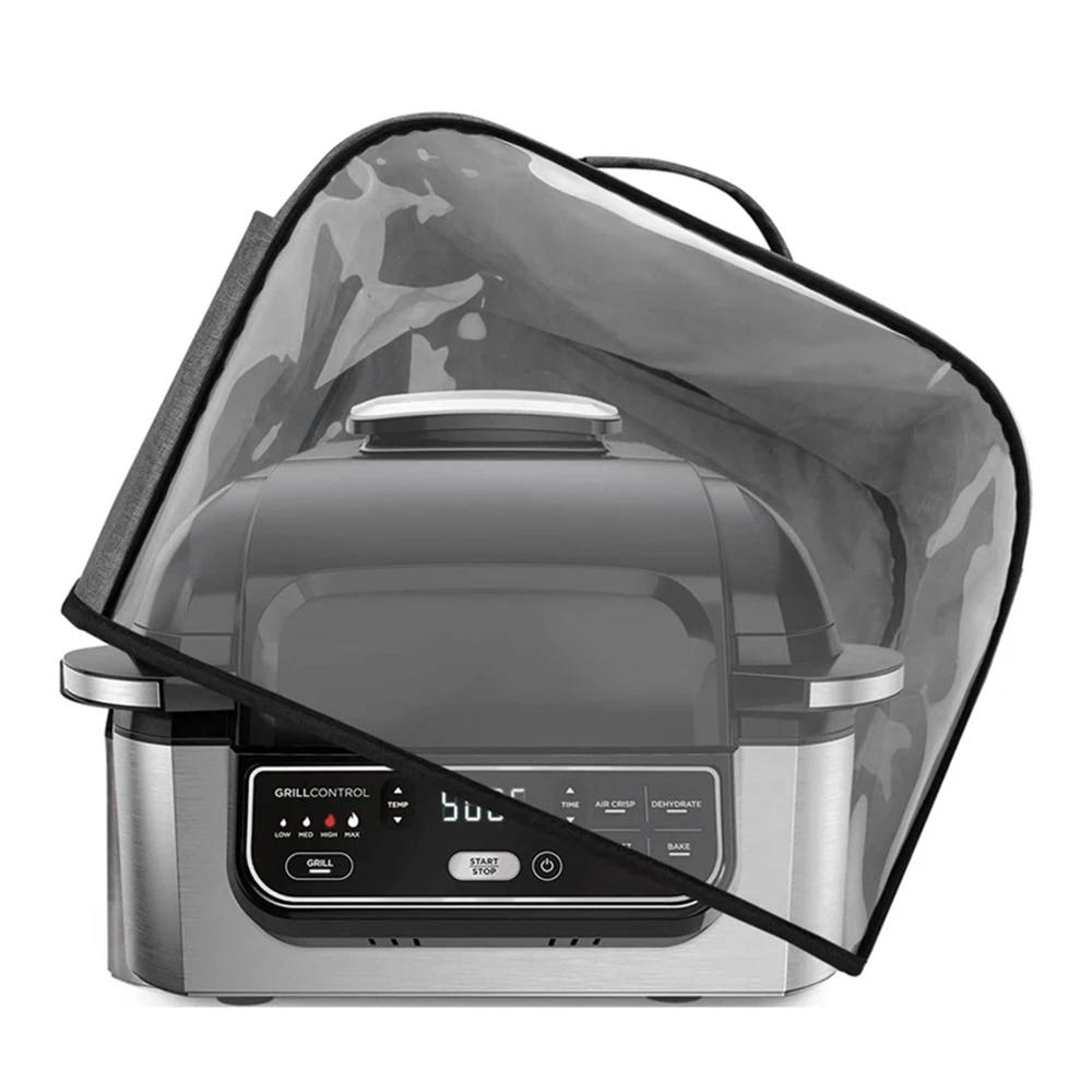 Durable Kitchen Dust Cap With Storage Pockets Air Fryer Hood For Ninja Foodi Grill Household Bread Baking Toaster Cover