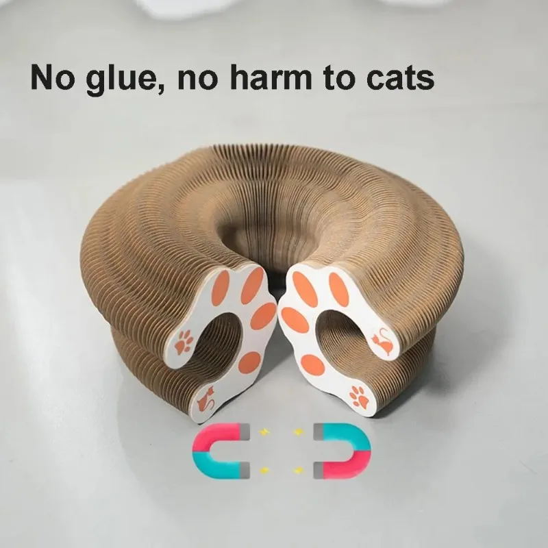 Durable Kitty Kurlz Cat Toy Cat Accordion Magic Organ Cat Scratching Board Cat Toy Ball Scratch Pad Cat Scratcher Kitty