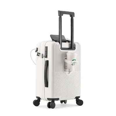 Durable Luggage Sets Suitcase Front Open TSA Lock USB Slient Spinner Wheel Charging Men Carry-On Travel Durable Luggage Sets Suitcase Front Open TSA Lock USB Slient Spinner Wheel Charging Men Carry-On Travel