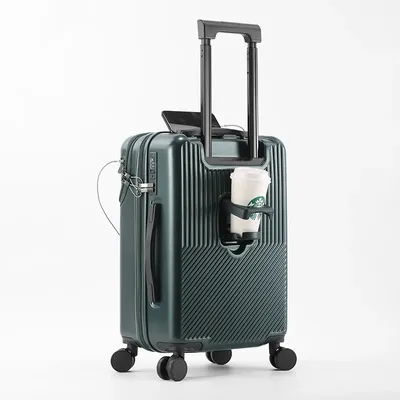 Durable Luggage Sets Suitcase Front Open TSA Lock USB Slient Spinner Wheel Charging Men Carry-On Travel Durable Luggage Sets Suitcase Front Open TSA Lock USB Slient Spinner Wheel Charging Men Carry-On Travel