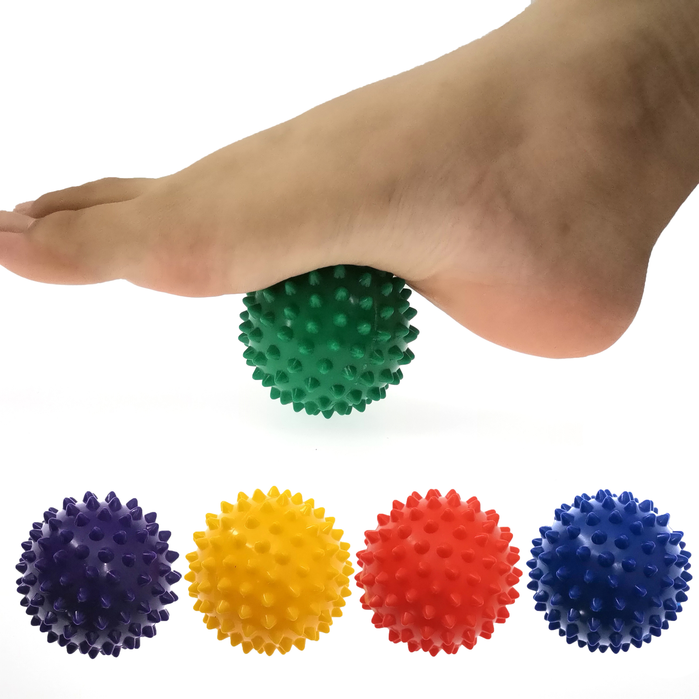 Durable PVC Spiky Massage Ball Trigger Point Sport Fitness Hand Foot Pain Relief Plantar Fasciitis Reliever Hedgehog