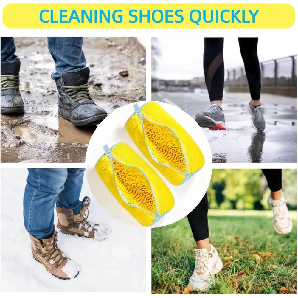 Durable Shoe Washing Machine Bag for All Shoe Types-Yellow with Blue Zipper,Ideal for Sneakers and Casual Shoes,Laundry Durable Shoe Washing Machine Bag for All Shoe Types-Yellow with Blue Zipper,Ideal for Sneakers and Casual Shoes,Laundry