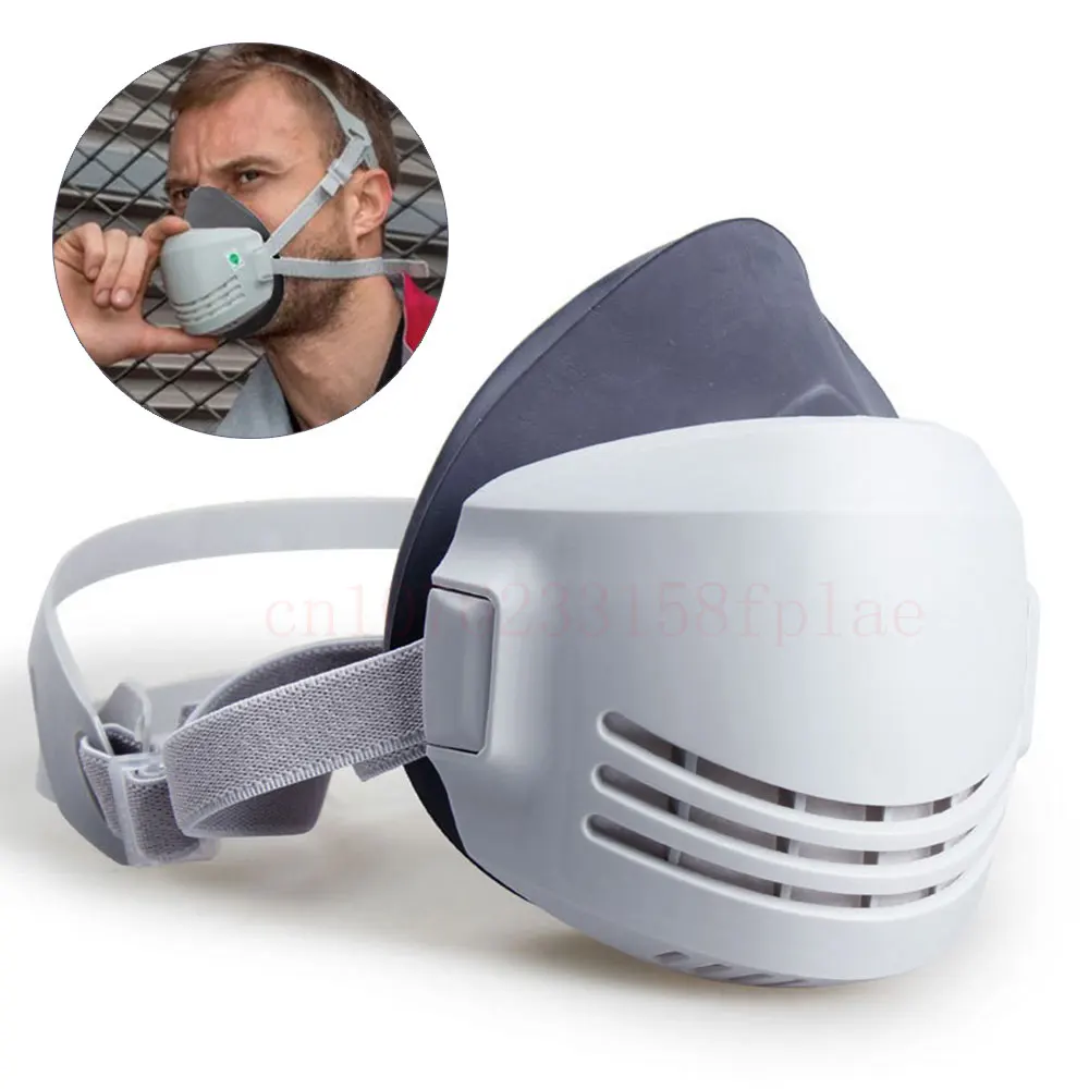 Dust Mask +20pcs Filter Cotton Respirator Half Face Dust-proof Mask Anti Industrial Construction Dust Haze Fog Safety Dust Mask +20pcs Filter Cotton Respirator Half Face Dust-proof Mask Anti Industrial Construction Dust Haze Fog Safety