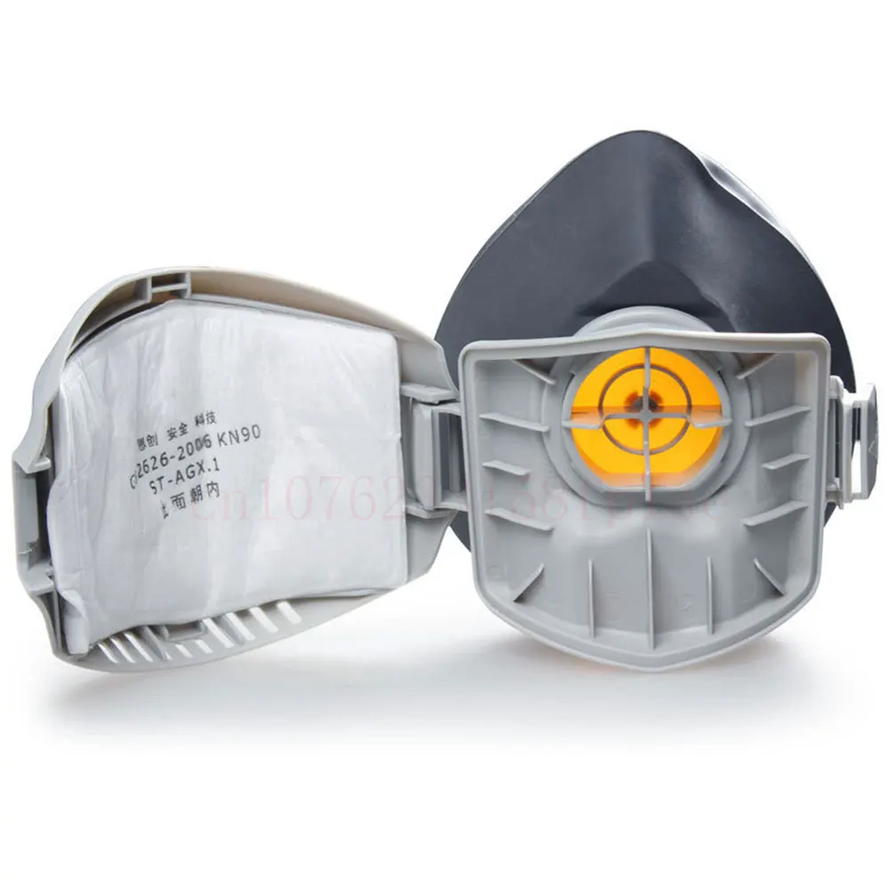 Dust Mask +20pcs Filter Cotton Respirator Half Face Dust-proof Mask Anti Industrial Construction Dust Haze Fog Safety Dust Mask +20pcs Filter Cotton Respirator Half Face Dust-proof Mask Anti Industrial Construction Dust Haze Fog Safety