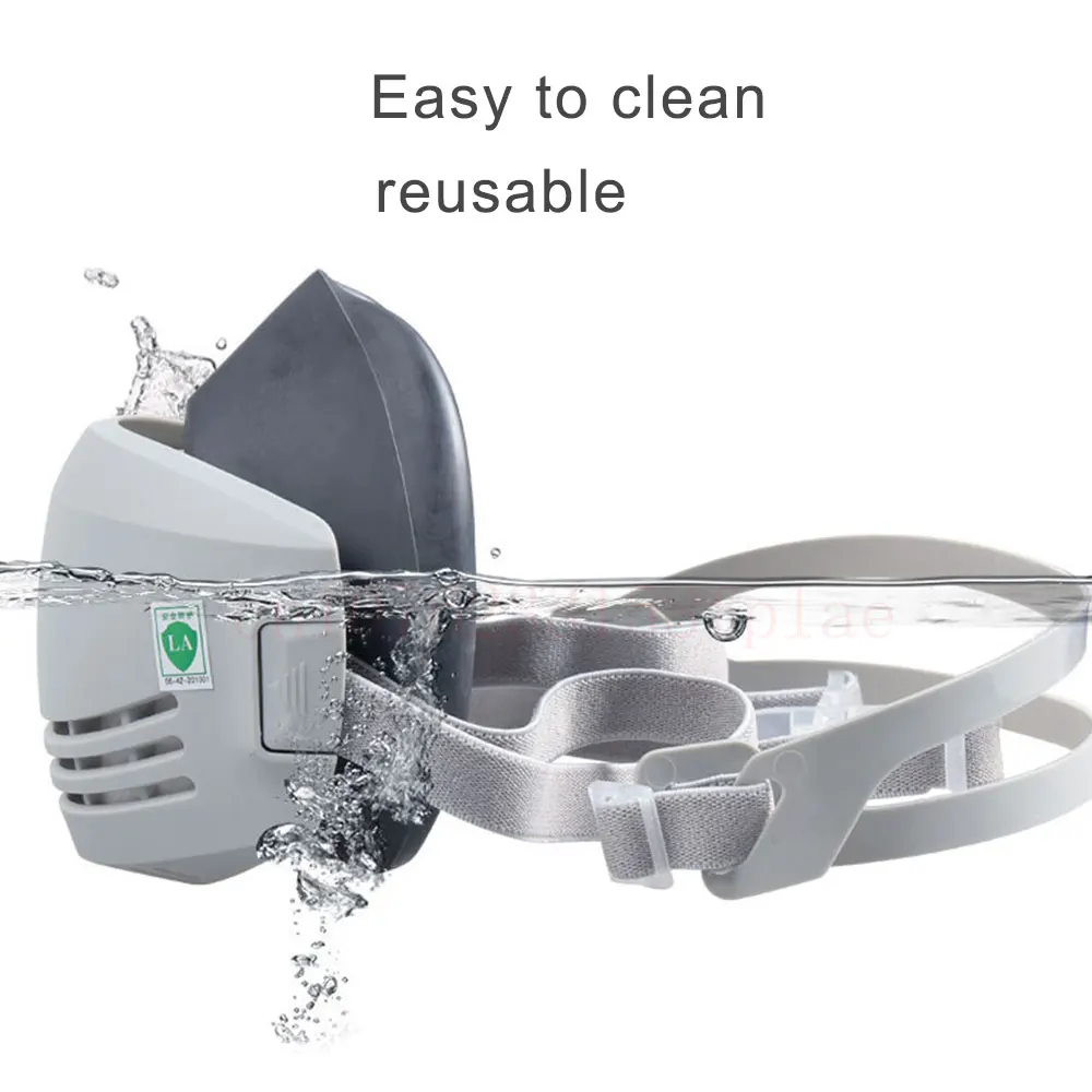 Dust Mask +20pcs Filter Cotton Respirator Half Face Dust-proof Mask Anti Industrial Construction Dust Haze Fog Safety Dust Mask +20pcs Filter Cotton Respirator Half Face Dust-proof Mask Anti Industrial Construction Dust Haze Fog Safety