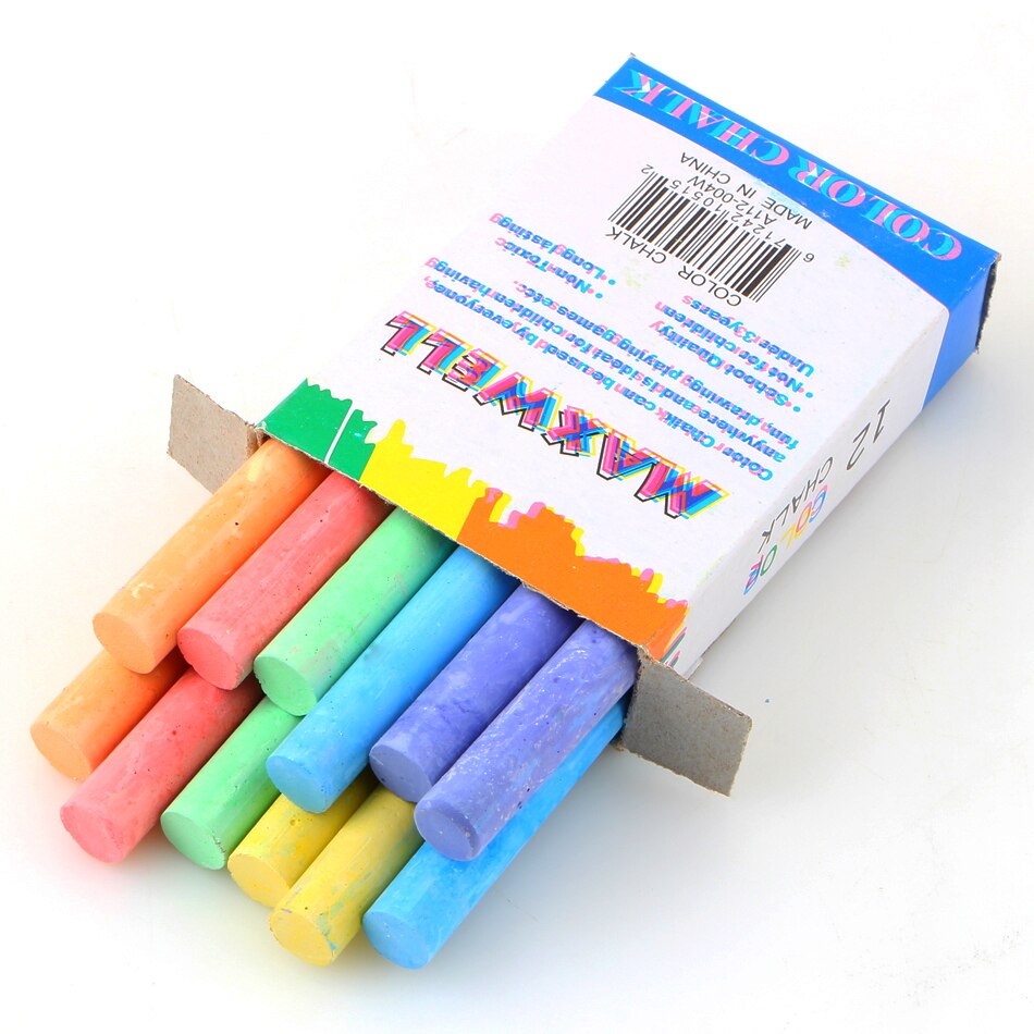 Dustless Colored Chalks (12 Pcs) Dustless Colored Chalks (12 Pcs)