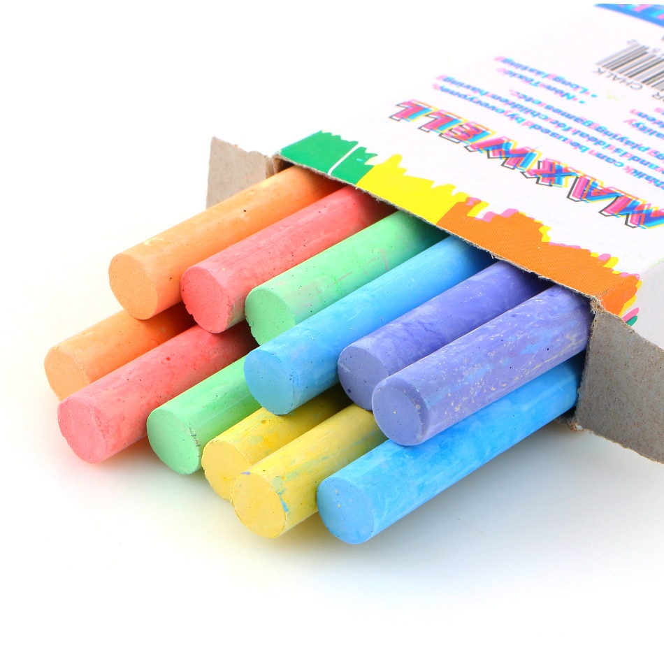 Dustless Colored Chalks (12 Pcs) Dustless Colored Chalks (12 Pcs)
