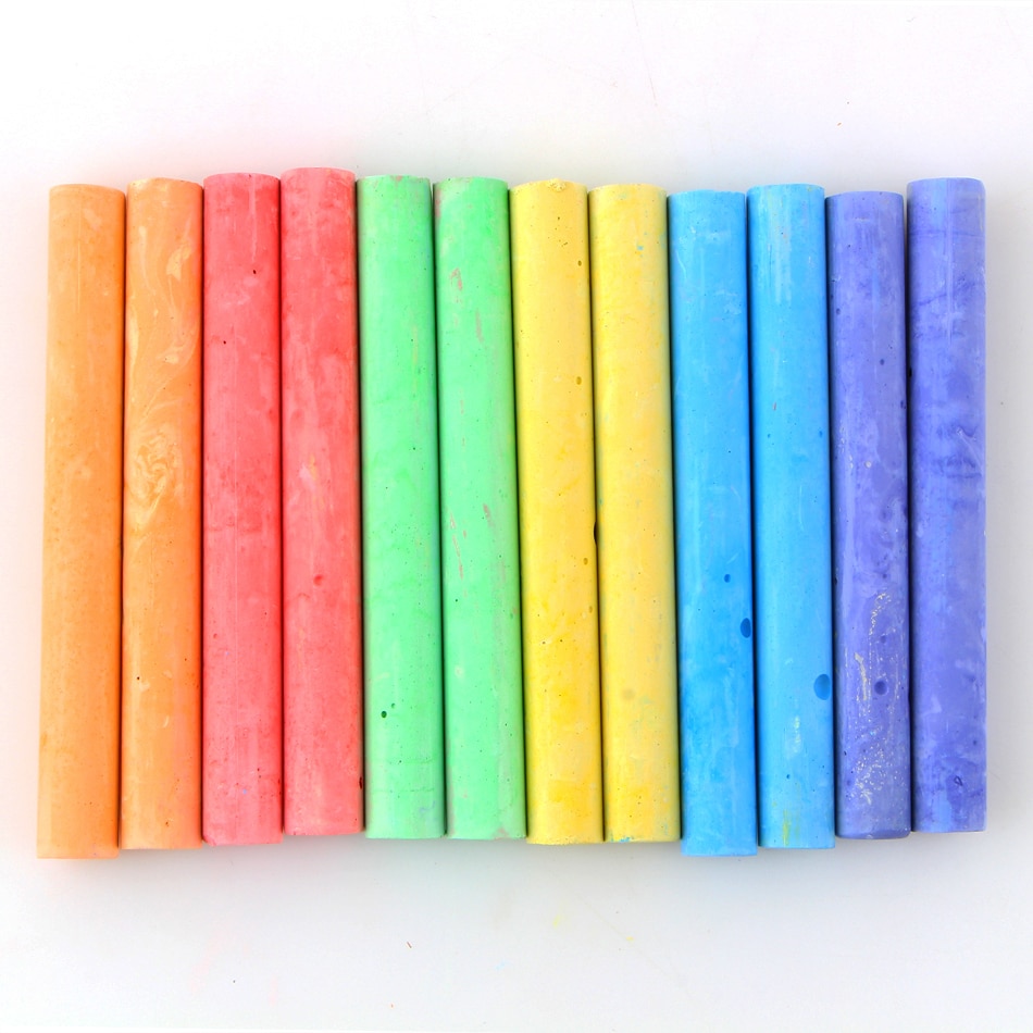 Dustless Colored Chalks (12 Pcs) Dustless Colored Chalks (12 Pcs)