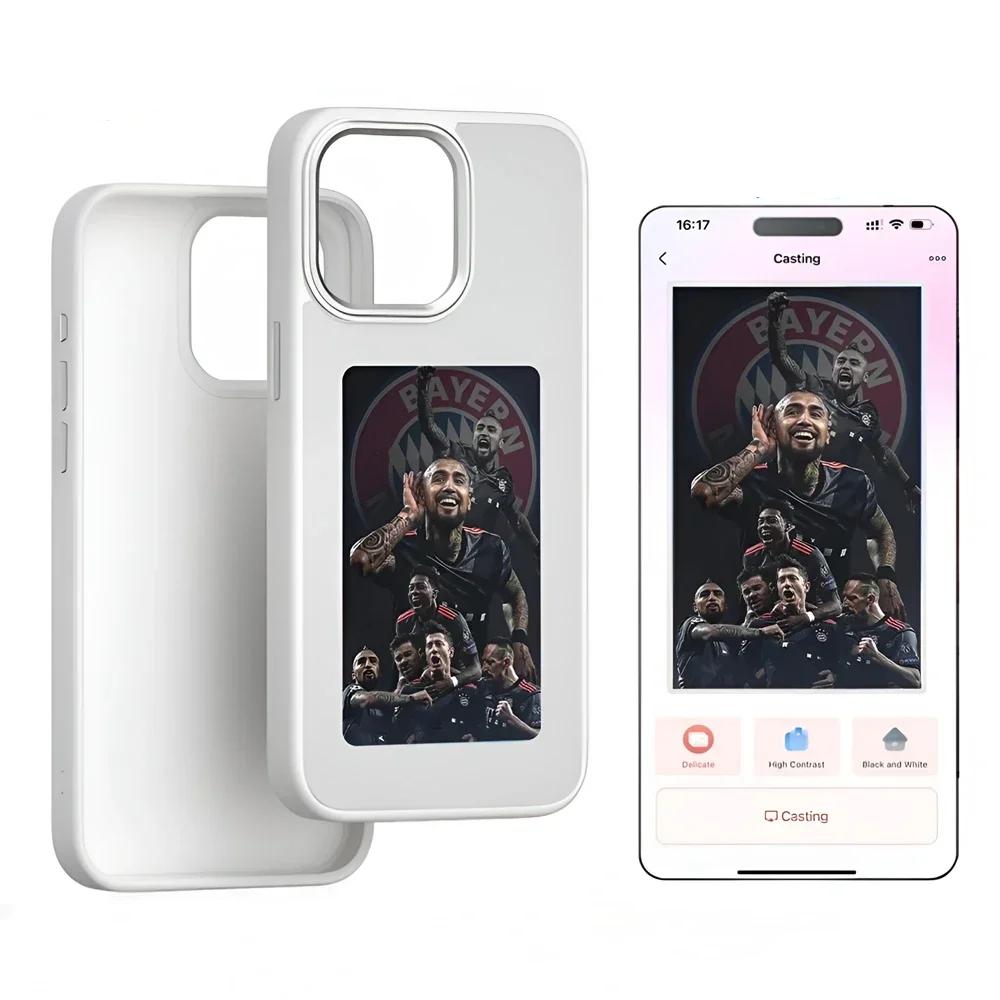 E-ink Screen Phone Case for IPhone Smart DIY Can Change Picture Refesh Photo Phone Cover No Batteries Required
