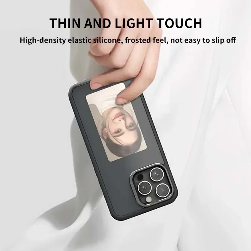 E-ink Screen Phone Case for IPhone Smart DIY Can Change Picture Refesh Photo Phone Cover No Batteries Required