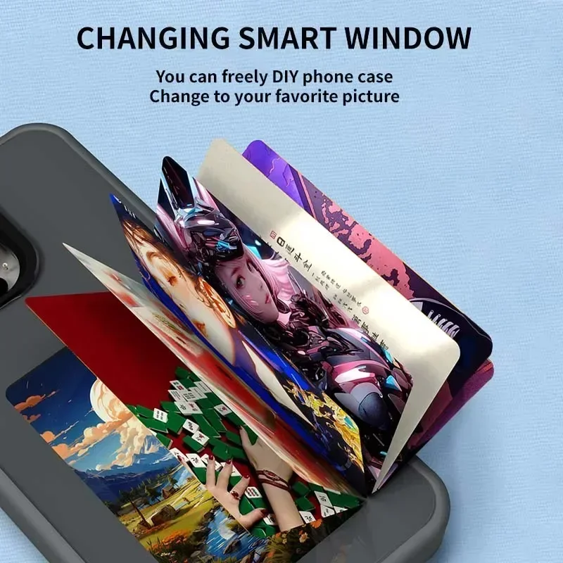 E-ink Screen Phone Case for IPhone Smart DIY Can Change Picture Refesh Photo Phone Cover No Batteries Required
