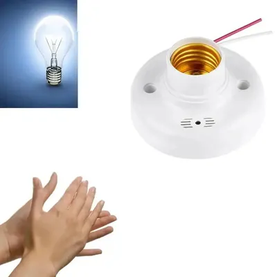 E27 Screw Lamp Base Sound Voice Control Delay Switch Light Socket Adapter AC180-240V Lighting Accessories LED Bulb E27 Screw Lamp Base Sound Voice Control Delay Switch Light Socket Adapter AC180-240V Lighting Accessories LED Bulb
