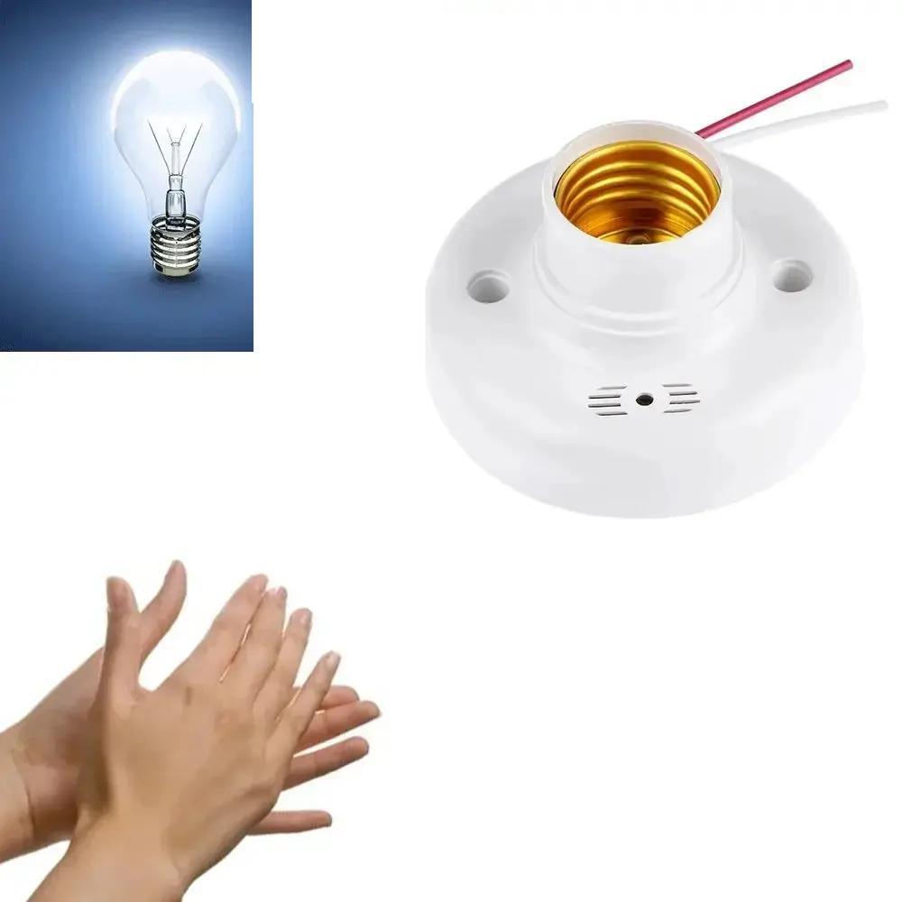 E27 Screw Lamp Base Sound Voice Control Delay Switch Light Socket Adapter AC180-240V Lighting Accessories LED Bulb