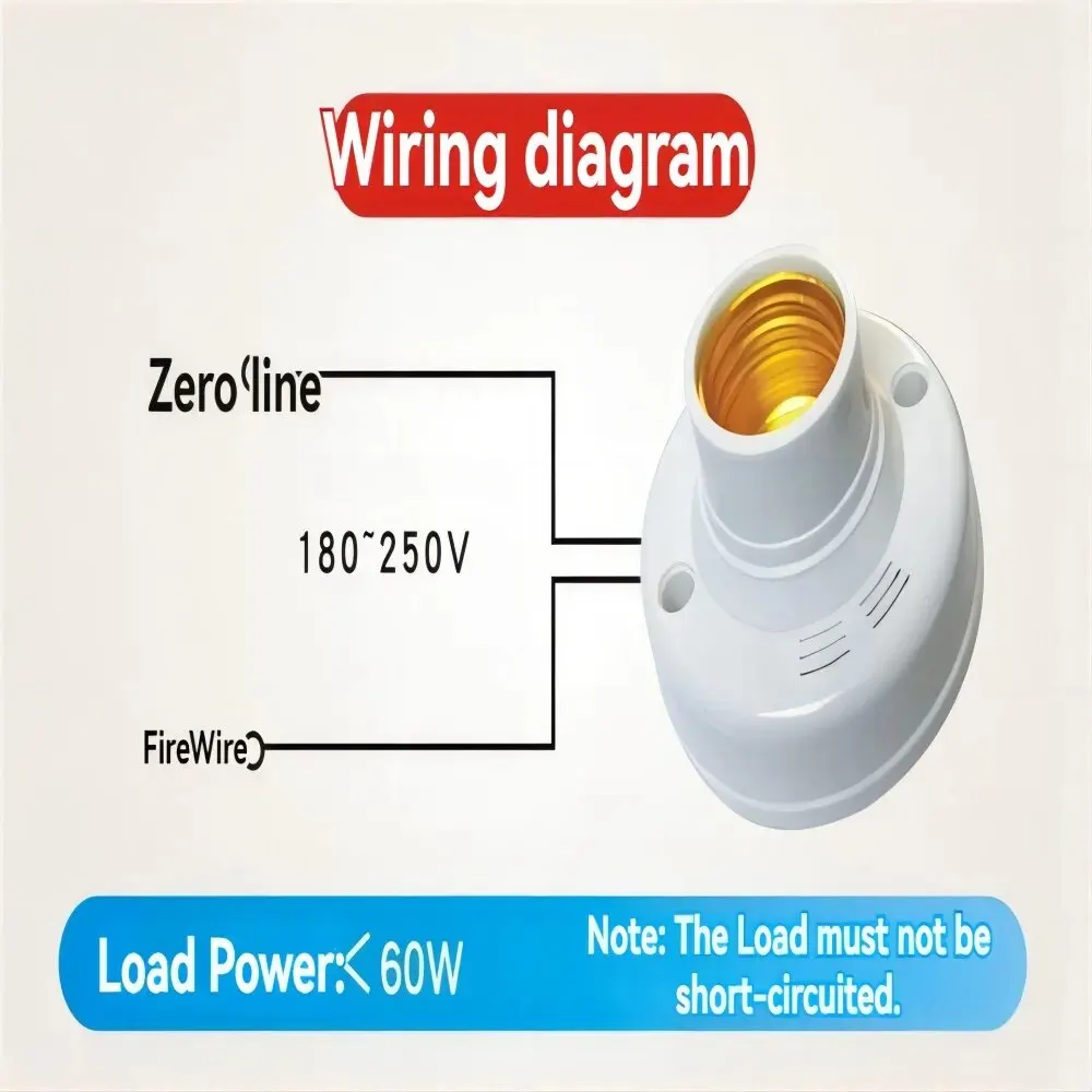 E27 Screw Lamp Base Sound Voice Control Delay Switch Light Socket Adapter AC180-240V Lighting Accessories LED Bulb E27 Screw Lamp Base Sound Voice Control Delay Switch Light Socket Adapter AC180-240V Lighting Accessories LED Bulb