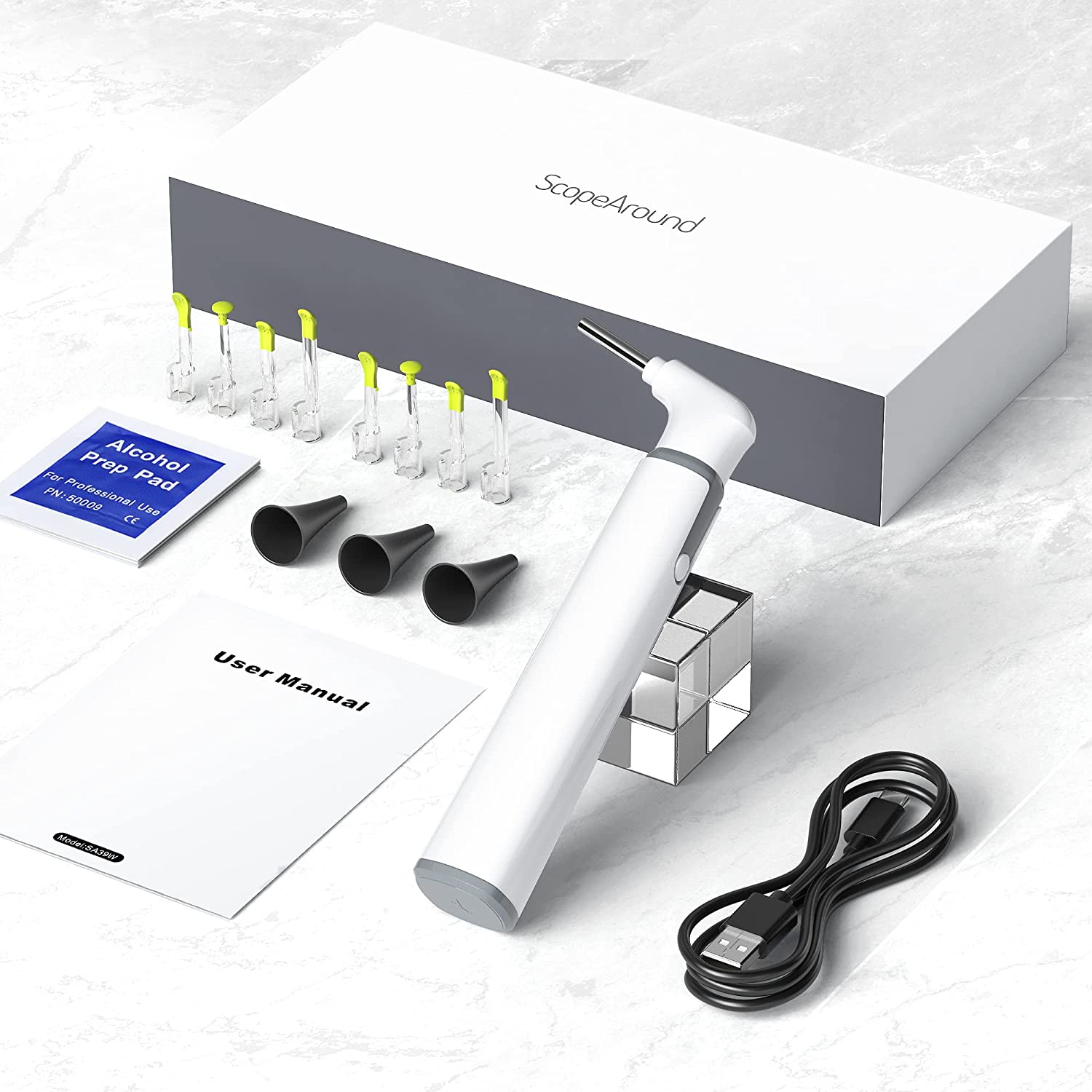Ear Camera Endoscope 3.9mm Wireless Otoscope 720P HD WiFi Ear Scope with 6 LED for Kids and Adults Support Android and Ear Camera Endoscope 3.9mm Wireless Otoscope 720P HD WiFi Ear Scope with 6 LED for Kids and Adults Support Android and