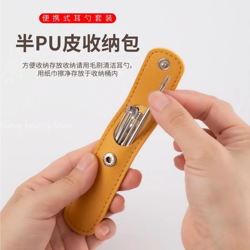 Ear Cleaner Wax Pickers Earpick Wax Remover Curette Ear Pick Cleaner Kit Spoon Care Ear Clean Tool Ear Cleaner Wax Pickers Earpick Wax Remover Curette Ear Pick Cleaner Kit Spoon Care Ear Clean Tool