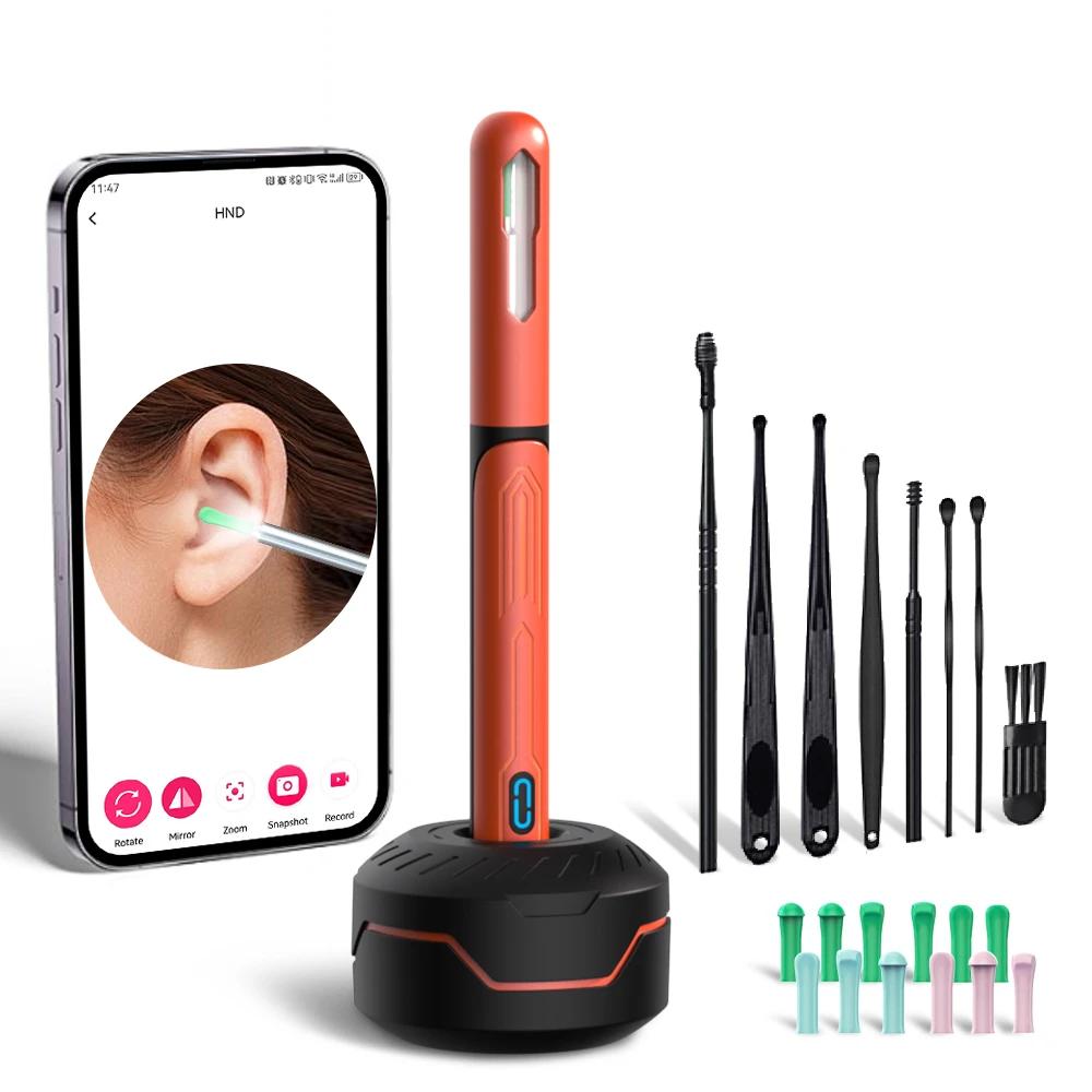Ear Cleaner with Camera Set HD Ear Sticks Otoscope USB C Charging Endoscope Wax Removal Tool Earpick Ear Cleaning Set