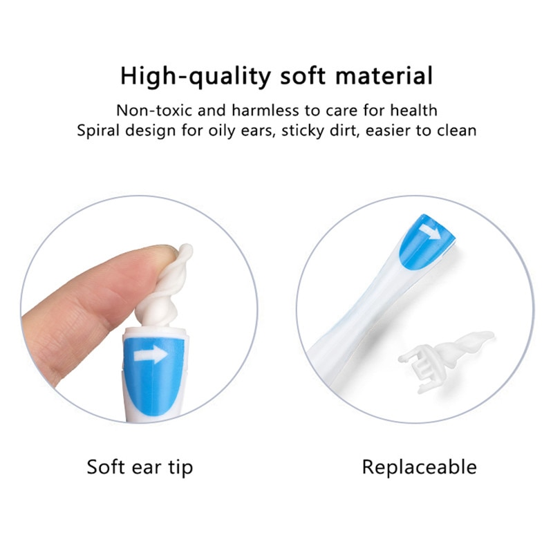 Ear Cleaner With Soft Silicone Ear Wax Remover Tool 16 Replacement Tips Spiral Earwax Health Ear Cleaner Care Tools Ear Cleaner With Soft Silicone Ear Wax Remover Tool 16 Replacement Tips Spiral Earwax Health Ear Cleaner Care Tools