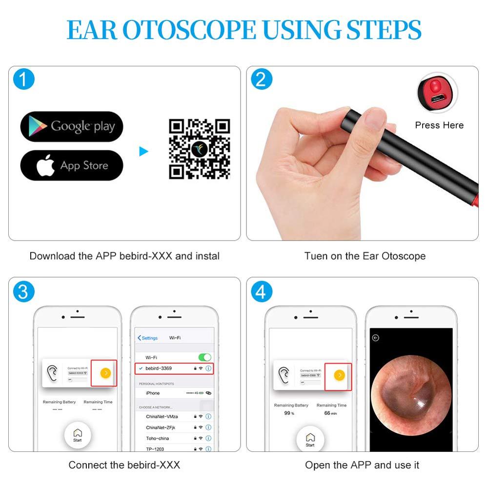 Ear Cleaning Tools HD WiFi Otoscope Ear Cleaning Tools HD WiFi Otoscope