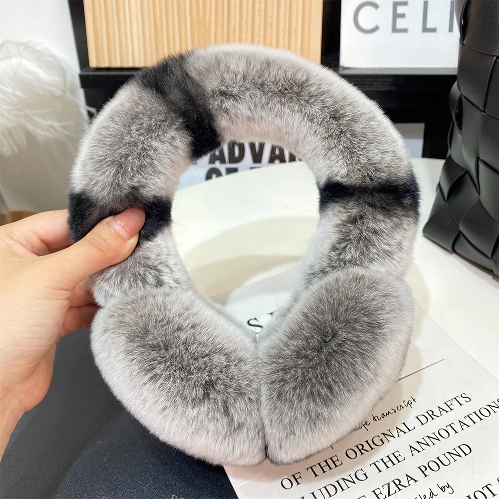 Ear Muffs For Women Winter EarWarmers Soft Warm Cable Furry Real Rex Rabbit Ear Covers For Cold Weather Ear Muffs For Women Winter EarWarmers Soft Warm Cable Furry Real Rex Rabbit Ear Covers For Cold Weather