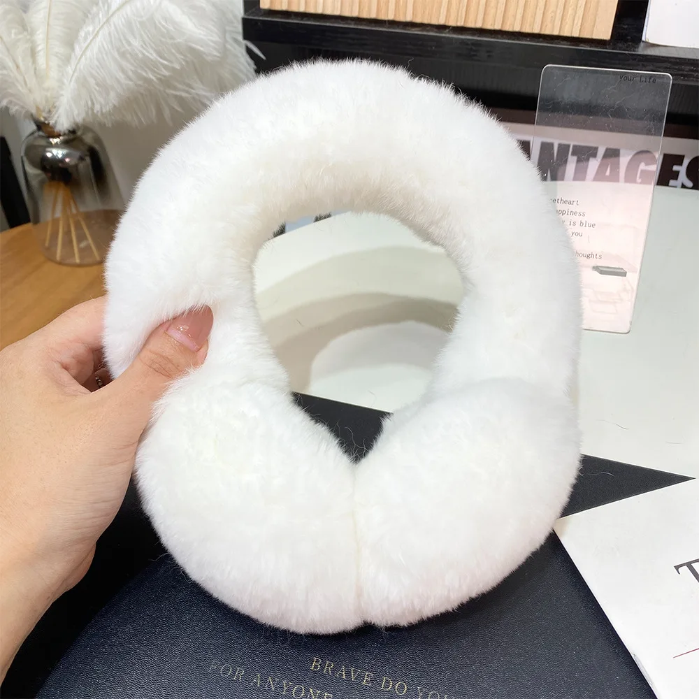 Ear Muffs For Women Winter EarWarmers Soft Warm Cable Furry Real Rex Rabbit Ear Covers For Cold Weather Ear Muffs For Women Winter EarWarmers Soft Warm Cable Furry Real Rex Rabbit Ear Covers For Cold Weather