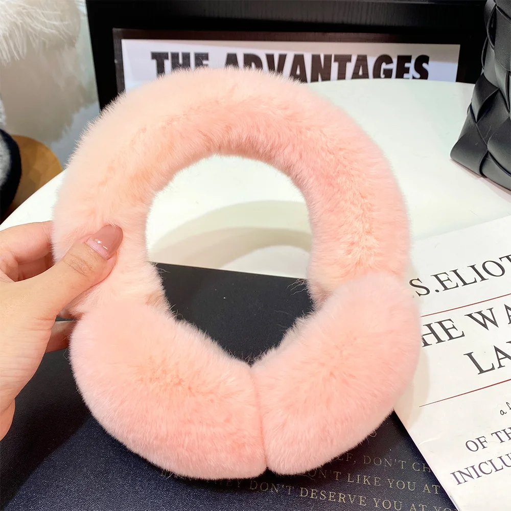 Ear Muffs For Women Winter EarWarmers Soft Warm Cable Furry Real Rex Rabbit Ear Covers For Cold Weather Ear Muffs For Women Winter EarWarmers Soft Warm Cable Furry Real Rex Rabbit Ear Covers For Cold Weather