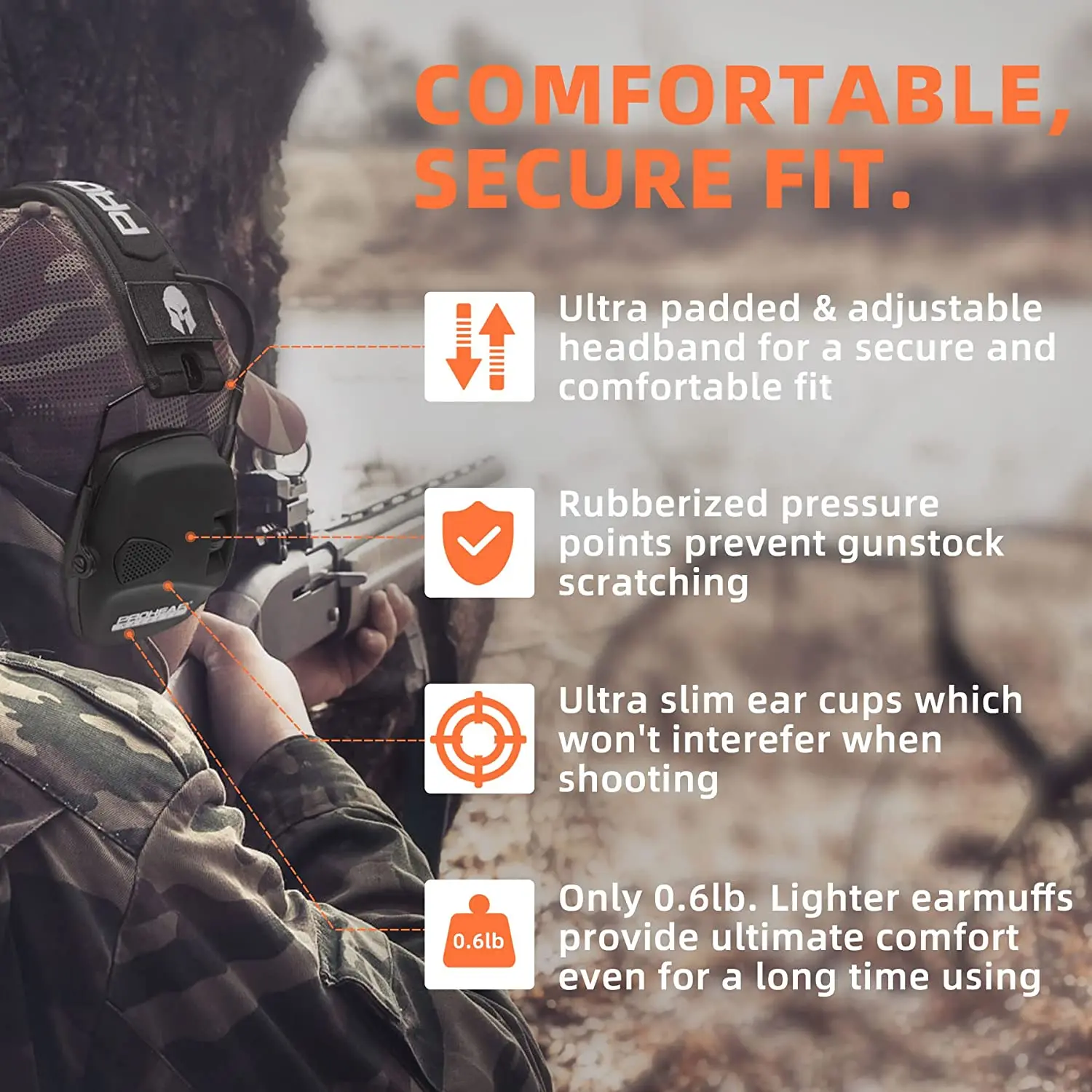 Ear Protection Electronic Hearing Protection Sparta Active Protector for Shooting Earmuffs NRR 23dB Noise Reduction