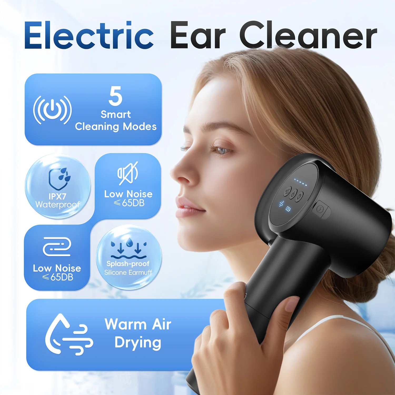 Ear Wax Removal Kit, Soft Spray Safe and Effective Cleaner, with 5 Pressure Settings for Ear Wax Irrigator with Ear Wax Removal Kit, Soft Spray Safe and Effective Cleaner, with 5 Pressure Settings for Ear Wax Irrigator with