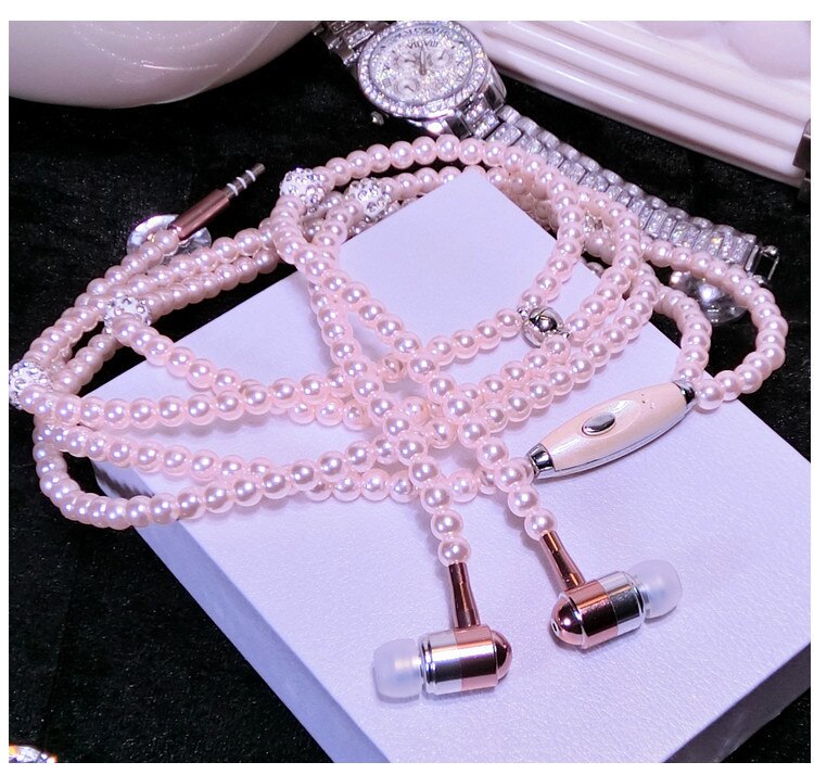 Earphone for Girls Beads Necklace Earphone for Girls Beads Necklace