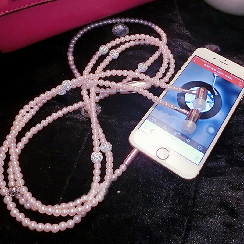 Earphone for Girls Beads Necklace Earphone for Girls Beads Necklace