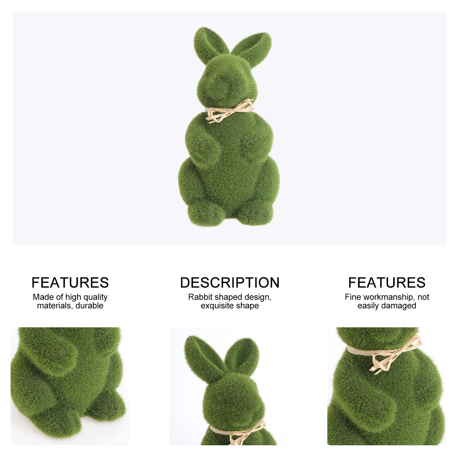 Easter Bunny Moss Bunny Decor (2 pcs)
