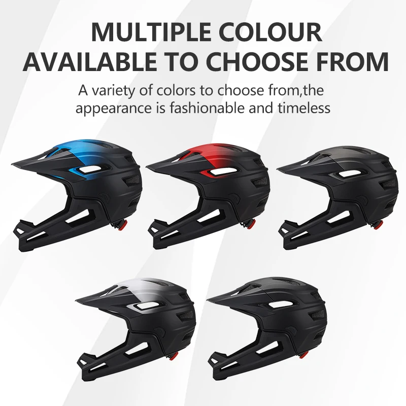 Eastinear's Adult Bicycle Mountain Bike Helmet Full Face Detachable One-piece Motorcycle Riding Safety Helmet Head