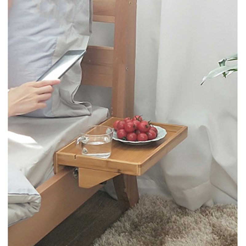 Easy to Mount Wooden Bed Table Tray Easy to Mount Wooden Bed Table Tray