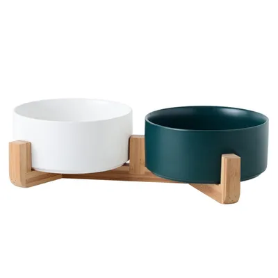 Eco Friendly Ceramic Dog Bowls with Stand
