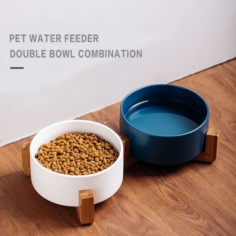 Eco Friendly Ceramic Dog Bowls with Stand
