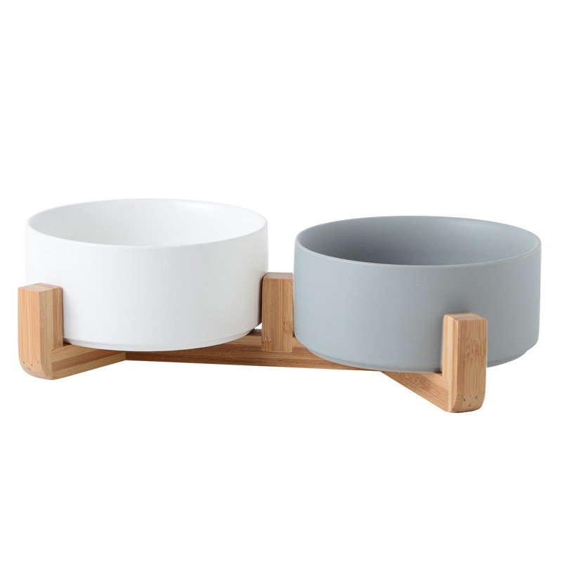 Eco Friendly Ceramic Dog Bowls with Stand