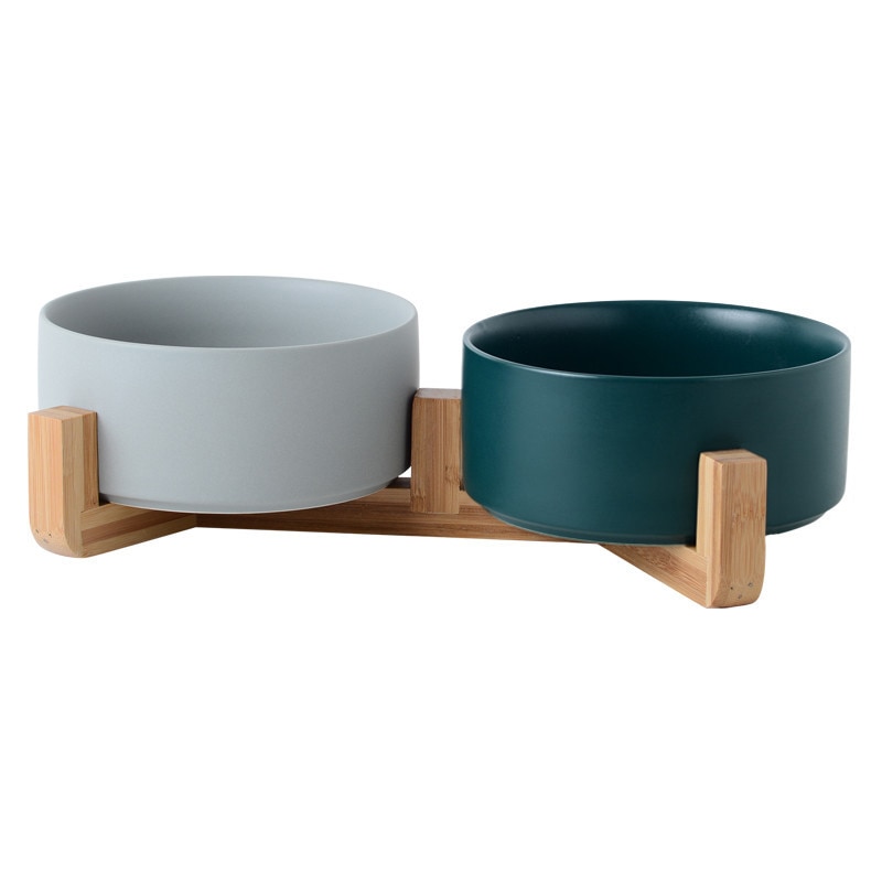 Eco Friendly Ceramic Dog Bowls with Stand