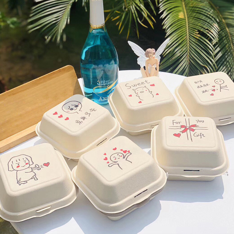 Eco Friendly Disposable Burger Boxes Packaging (10 Pcs) Eco Friendly Disposable Burger Boxes Packaging (10 Pcs)
