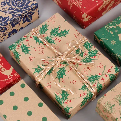 Eco Friendly Kraft Christmas Wrapping Paper Eco Friendly Kraft Christmas Wrapping Paper