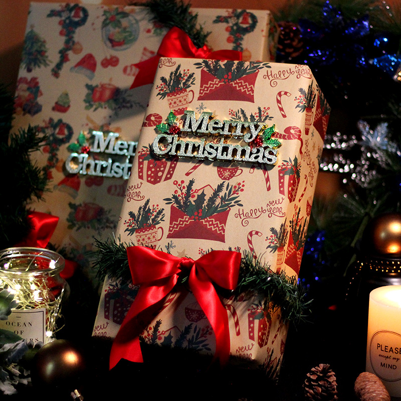 Eco Friendly Kraft Christmas Wrapping Paper Eco Friendly Kraft Christmas Wrapping Paper
